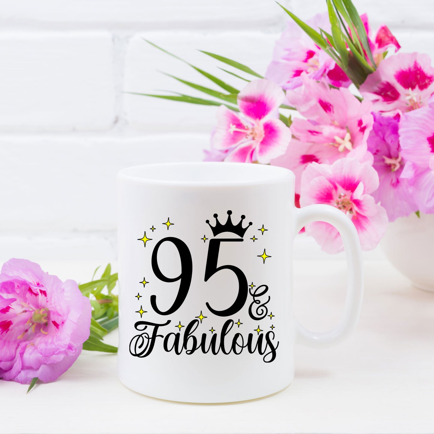 95 and Fabulous 95th Birthday Coffee Mug for Tea or Coffee