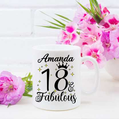18 and Fabulous 18th Birthday Coffee Mug for Tea or Coffee