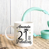 21 and Fabulous 21st Birthday Coffee Mug for Tea or Coffee