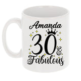30 and Fabulous 30th Birthday Coffee Mug for Tea or Coffee