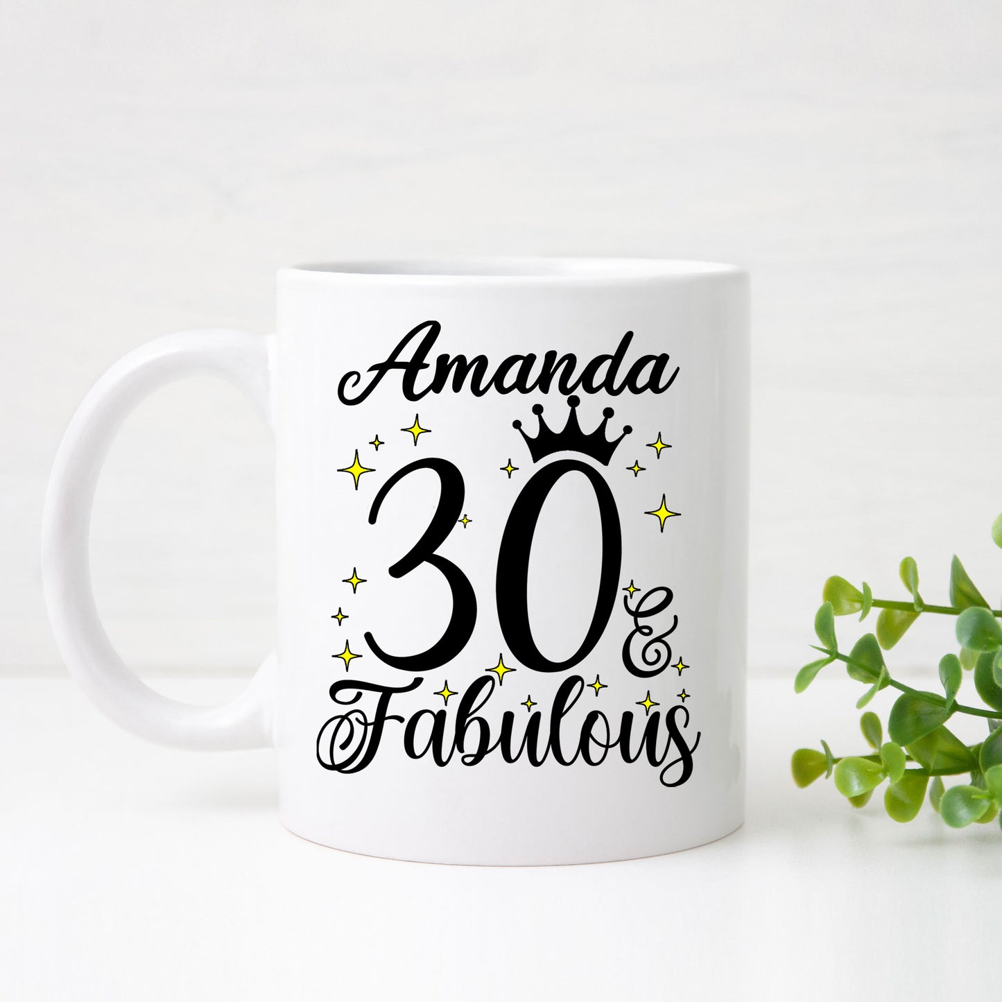 30 and Fabulous 30th Birthday Coffee Mug for Tea or Coffee