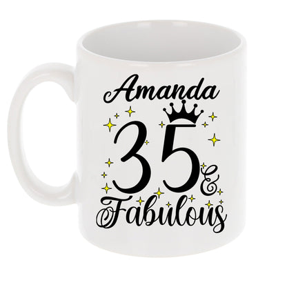 35 and Fabulous 35th Birthday Coffee Mug for Tea or Coffee
