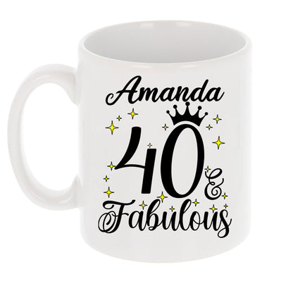 40 and Fabulous 40th Birthday Coffee Mug for Tea or Coffee