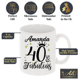 40 and Fabulous 40th Birthday Coffee Mug for Tea or Coffee
