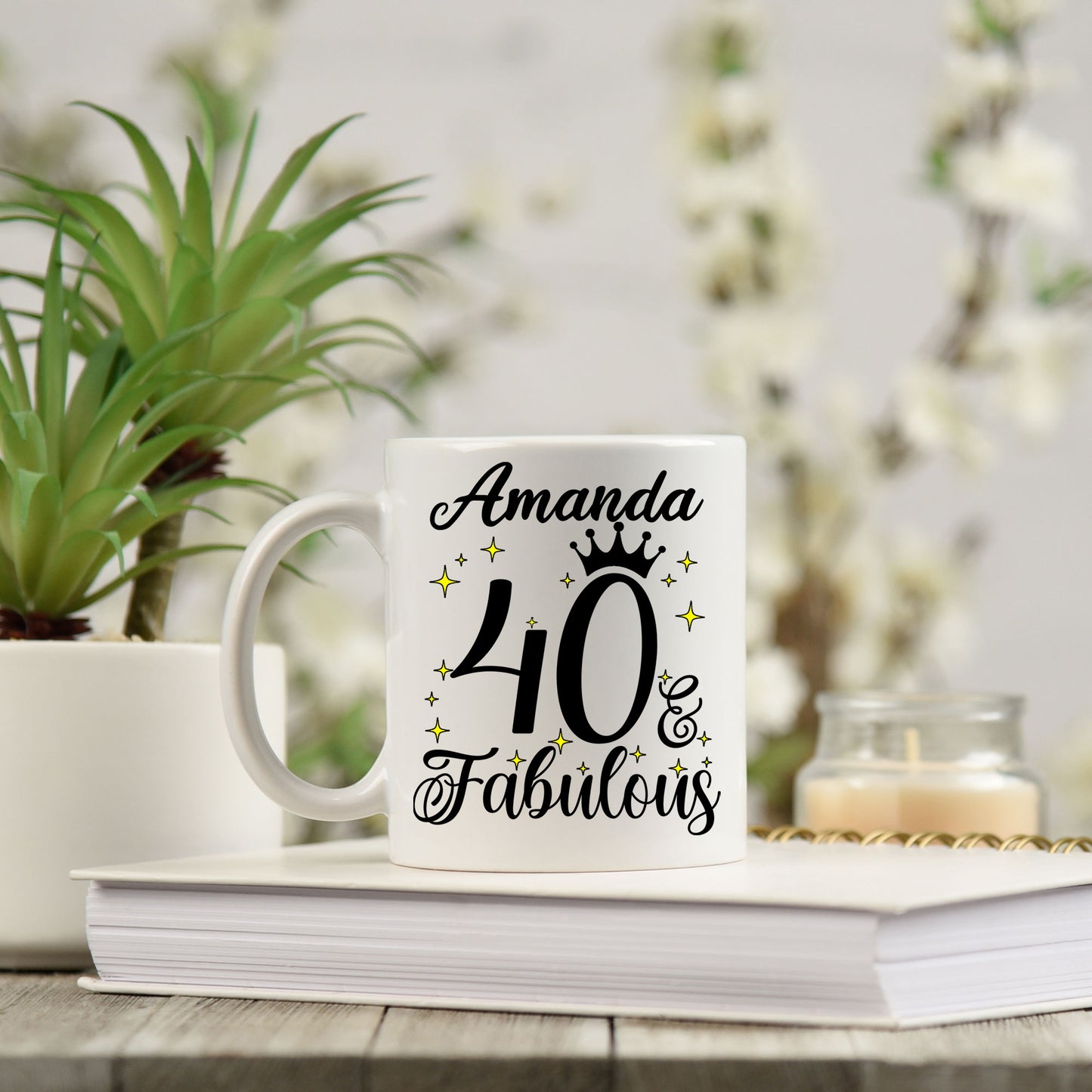 40 and Fabulous 40th Birthday Coffee Mug for Tea or Coffee