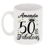 50 and Fabulous 50th Birthday Coffee Mug for Tea or Coffee