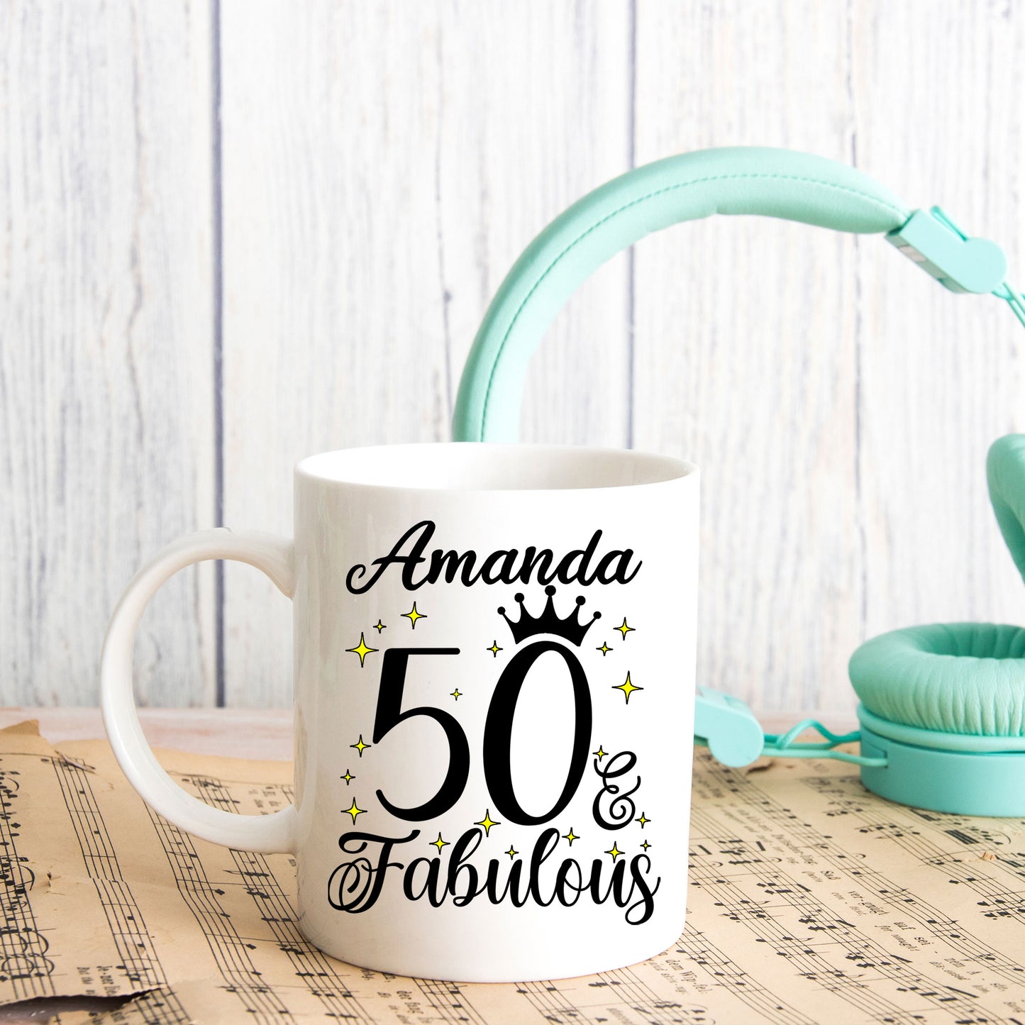 50 and Fabulous 50th Birthday Coffee Mug for Tea or Coffee