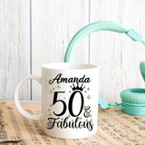 50 and Fabulous 50th Birthday Coffee Mug for Tea or Coffee
