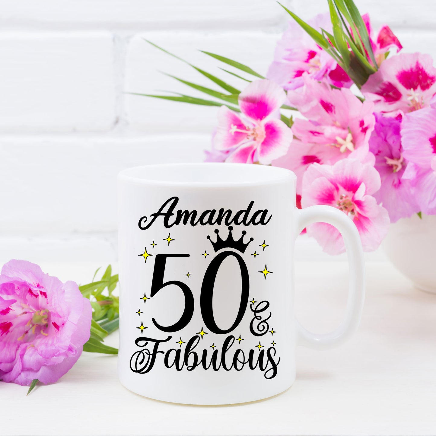 50 and Fabulous 50th Birthday Coffee Mug for Tea or Coffee