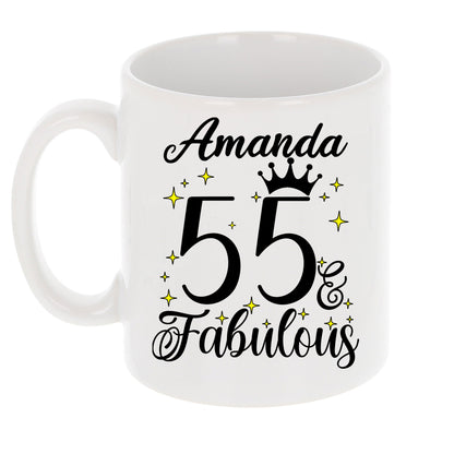 55 and Fabulous 55th Birthday Coffee Mug for Tea or Coffee