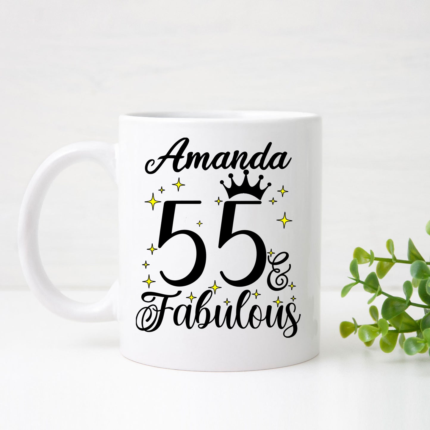 55 and Fabulous 55th Birthday Coffee Mug for Tea or Coffee