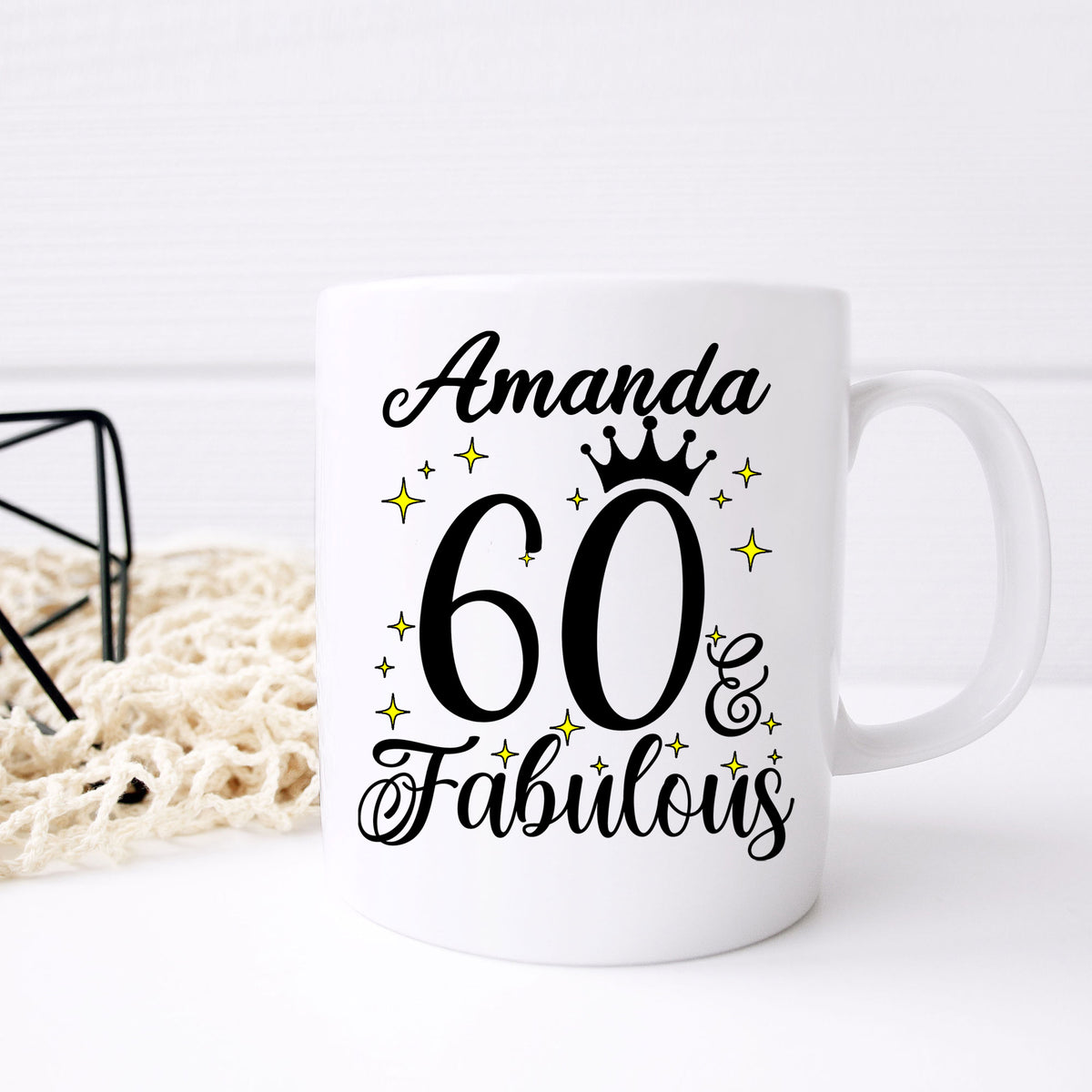 60 and Fabulous 60th Birthday Coffee Mug for Tea or Coffee