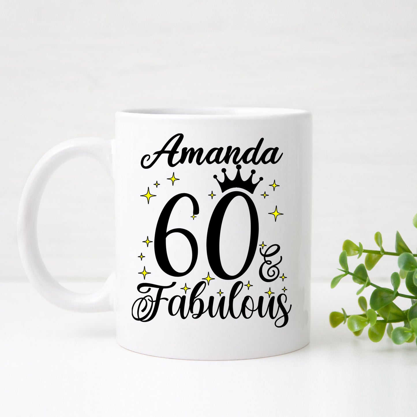 60 and Fabulous 60th Birthday Coffee Mug for Tea or Coffee