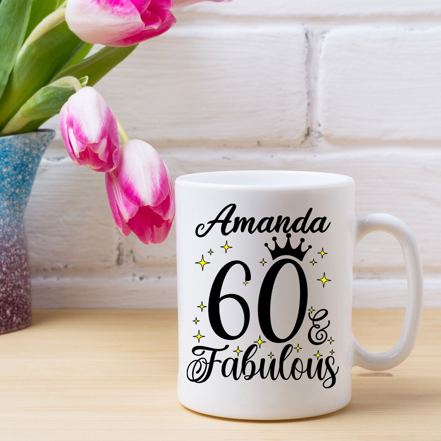 60 and Fabulous 60th Birthday Coffee Mug for Tea or Coffee