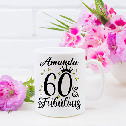 60 and Fabulous 60th Birthday Coffee Mug for Tea or Coffee