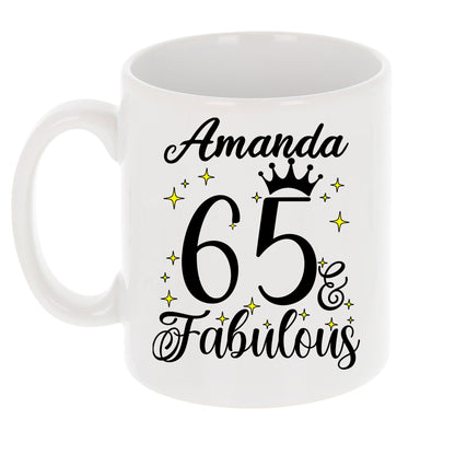 65 and Fabulous 65th Birthday Coffee Mug for Tea or Coffee