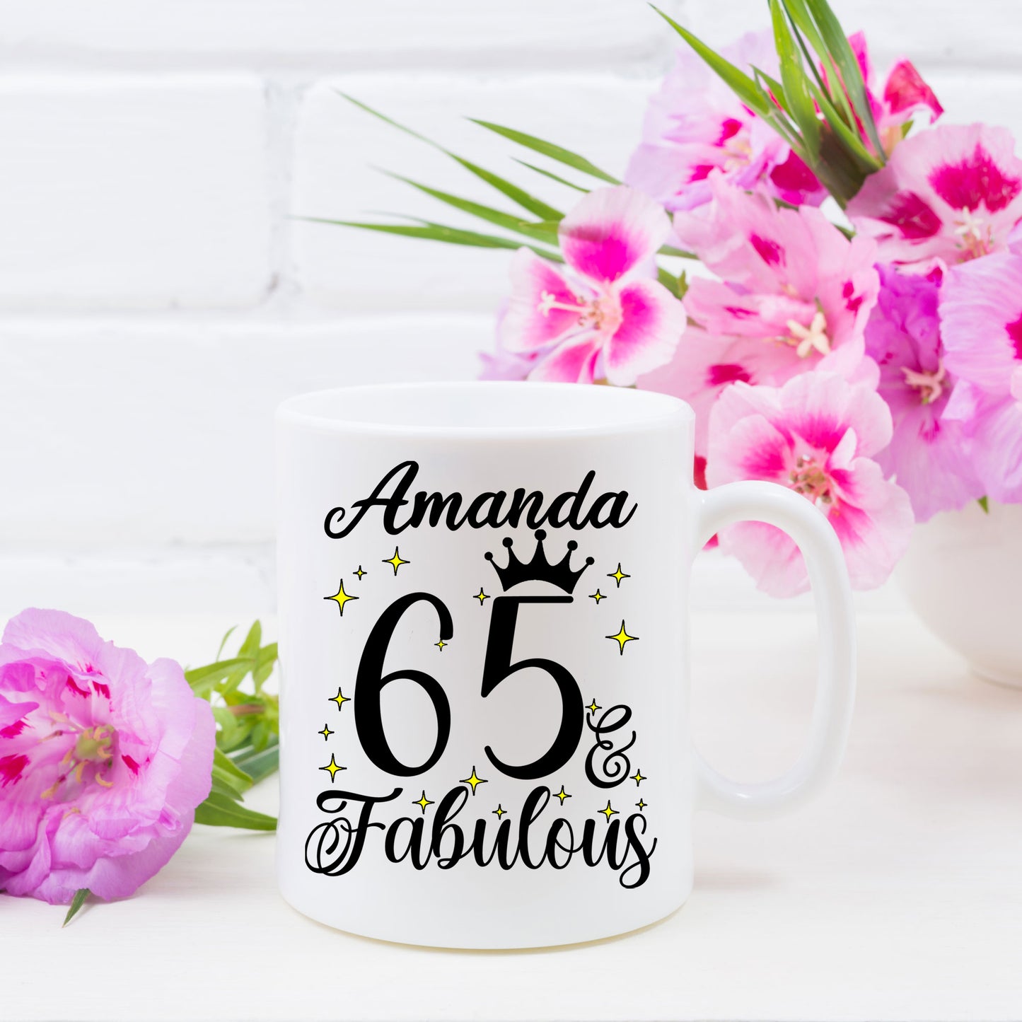 65 and Fabulous 65th Birthday Coffee Mug for Tea or Coffee