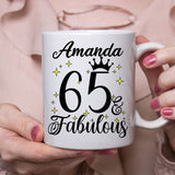 65 and Fabulous 65th Birthday Coffee Mug for Tea or Coffee