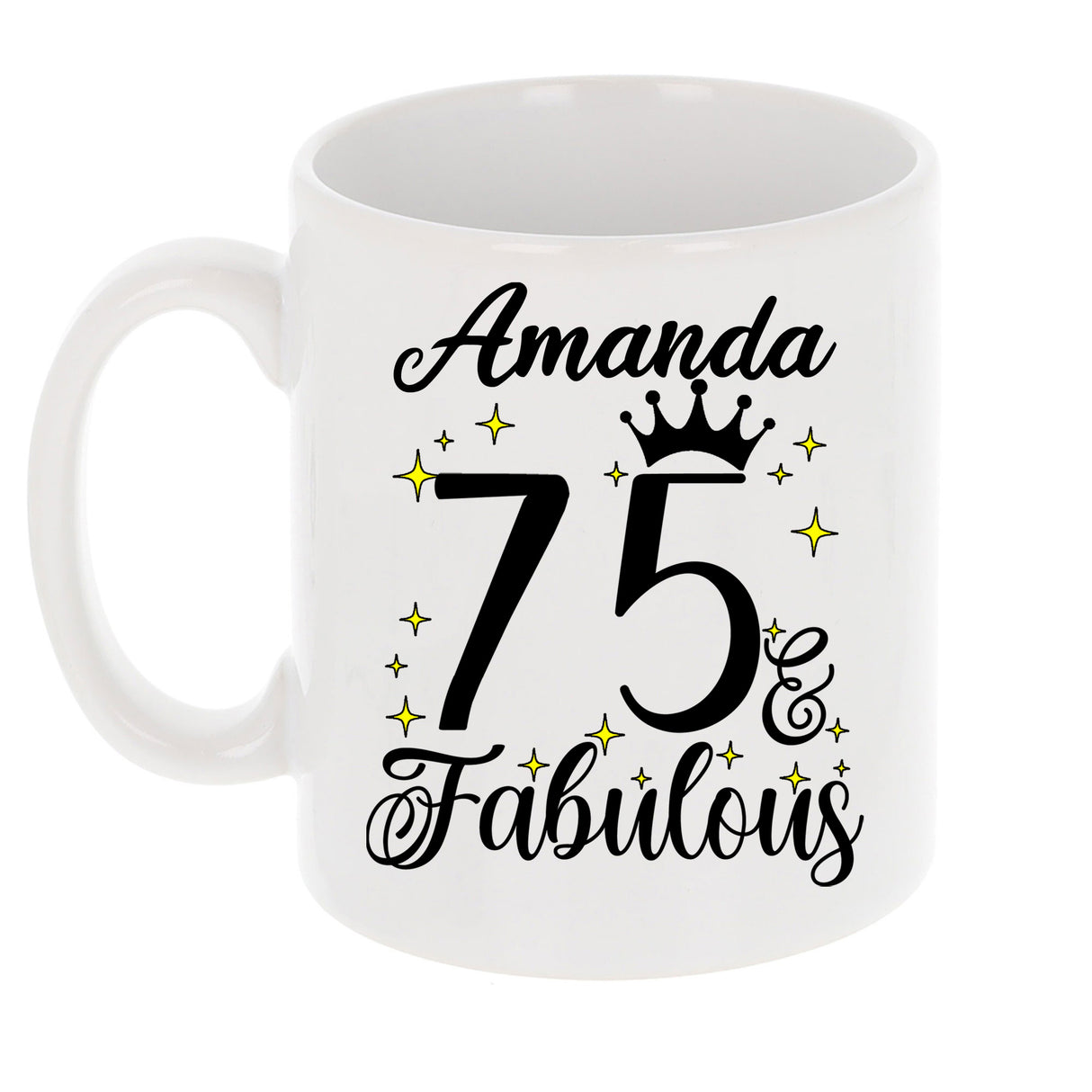 75 and Fabulous 75th Birthday Coffee Mug for Tea or Coffee