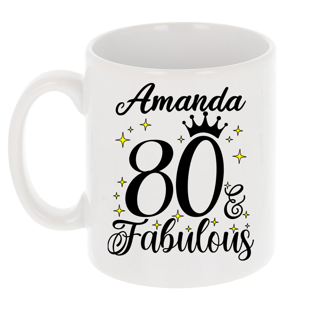 80 and Fabulous 80th Birthday Coffee Mug for Tea or Coffee