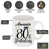 80 and Fabulous 80th Birthday Coffee Mug for Tea or Coffee