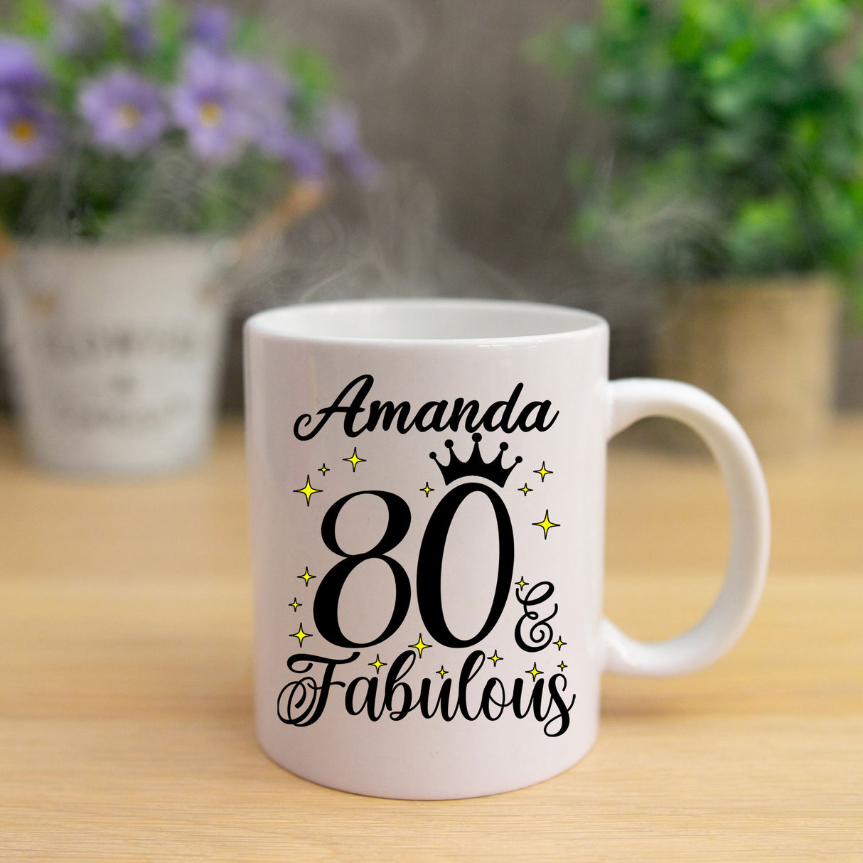 80 and Fabulous 80th Birthday Coffee Mug for Tea or Coffee
