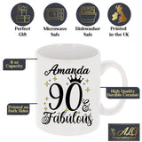 90 and Fabulous 90th Birthday Coffee Mug for Tea or Coffee