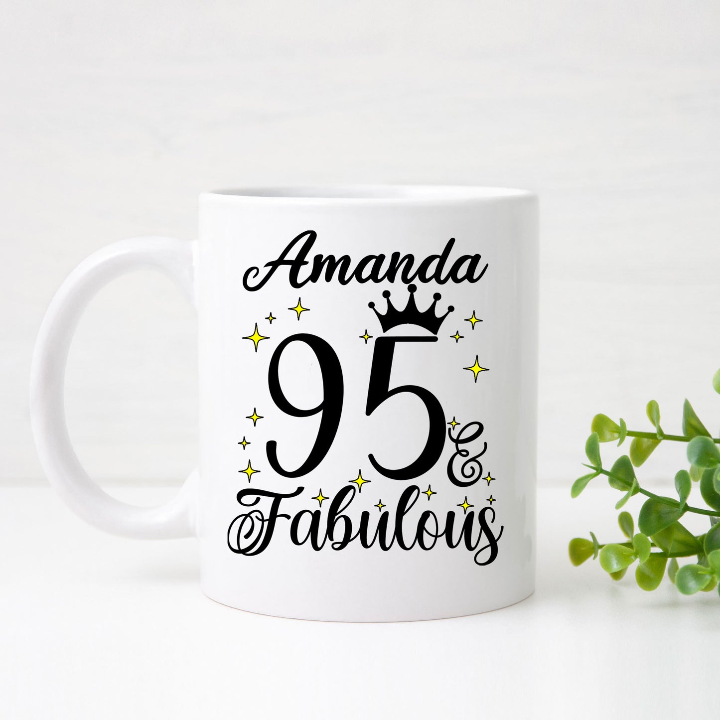 95 and Fabulous 95th Birthday Coffee Mug for Tea or Coffee