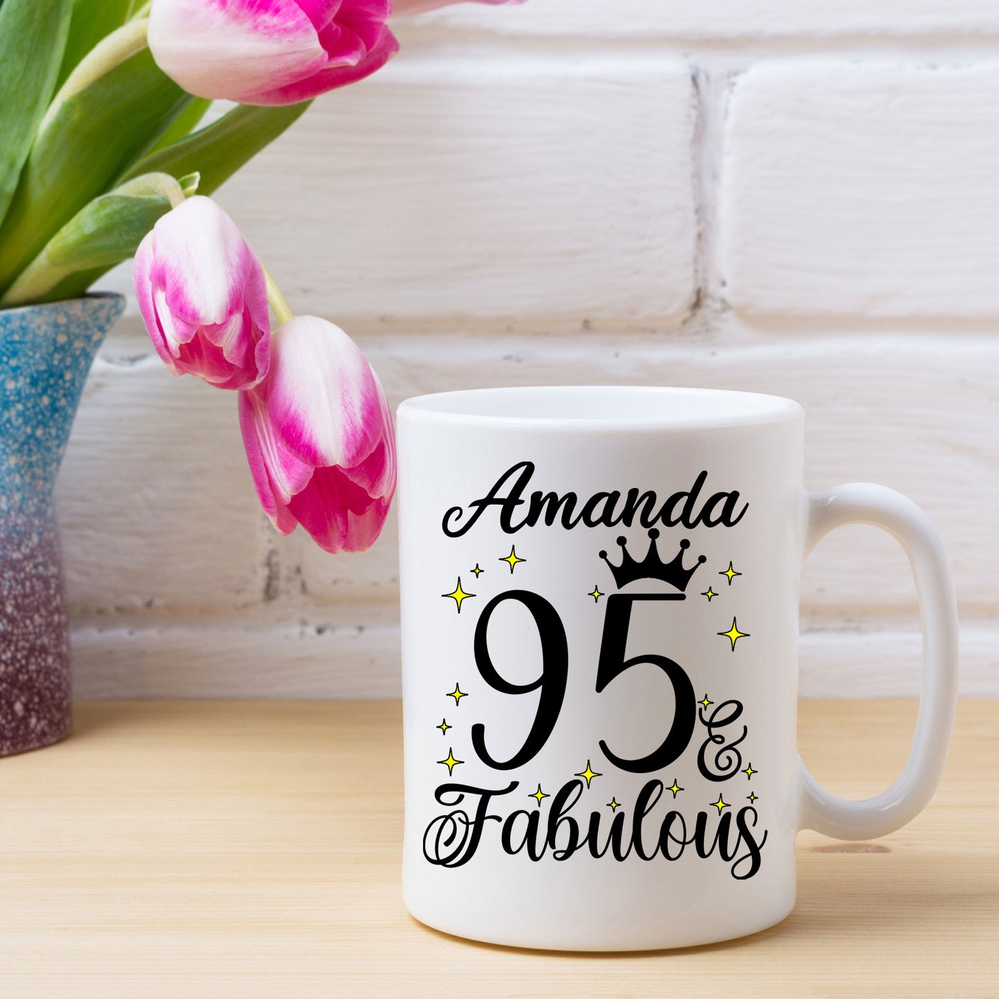 95 and Fabulous 95th Birthday Coffee Mug for Tea or Coffee