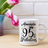 95 and Fabulous 95th Birthday Coffee Mug for Tea or Coffee