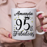 95 and Fabulous 95th Birthday Coffee Mug for Tea or Coffee