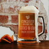 Congrats on Being my Father-in-Law Engraved Beer Stein Birthday Gift