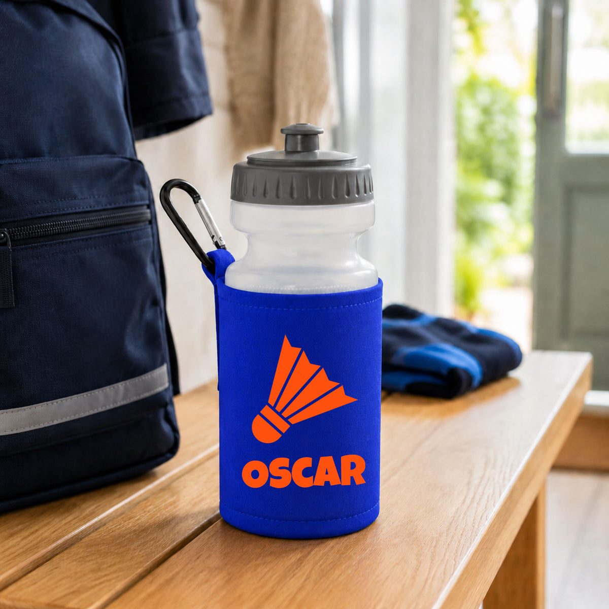 Royal Blue Water Bottle & Holder