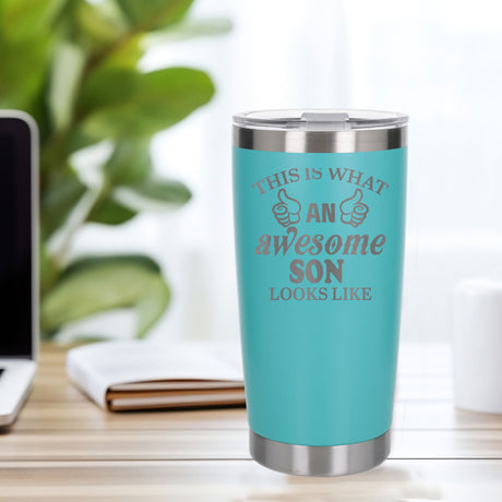 Turquoise Thermal Metal Coffee Cup
