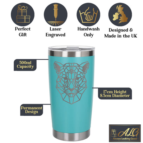 Turquoise Thermal Metal Coffee Cup