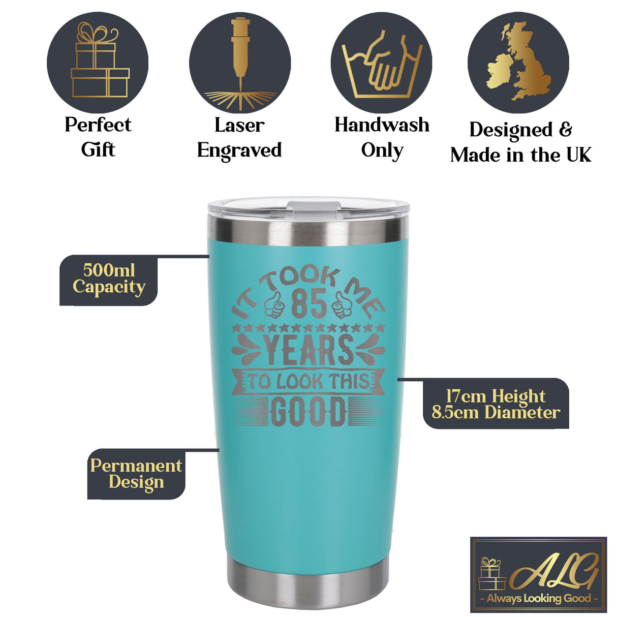 Turquoise Thermal Metal Coffee Cup