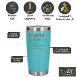 Review Engraved Travel Mug Birthday Gift, Thermal Metal Coffee Cup