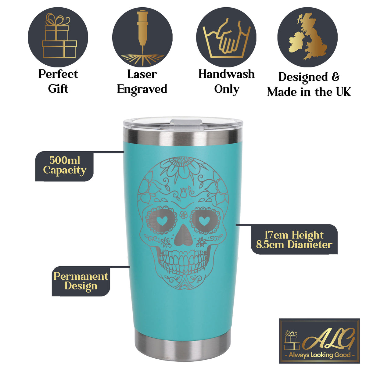 Turquoise Thermal Metal Coffee Cup