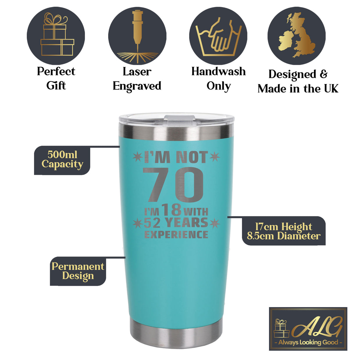 Turquoise Thermal Metal Coffee Cup
