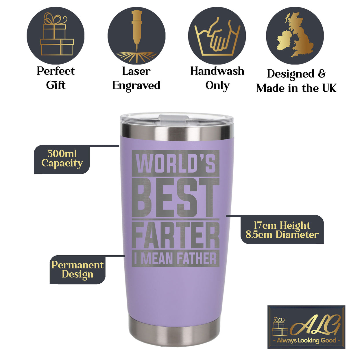 Lavender Thermal Metal Coffee Cup