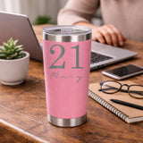 Light Pink Thermal Metal Coffee Cup