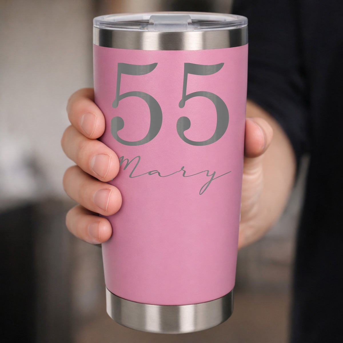 Light Pink Thermal Metal Coffee Cup