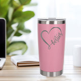 Light Pink Thermal Metal Coffee Cup