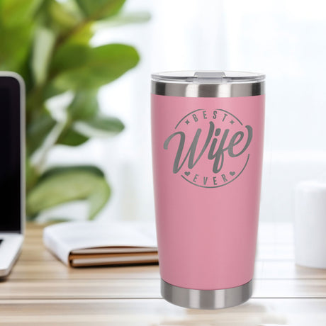 Light Pink Thermal Metal Coffee Cup