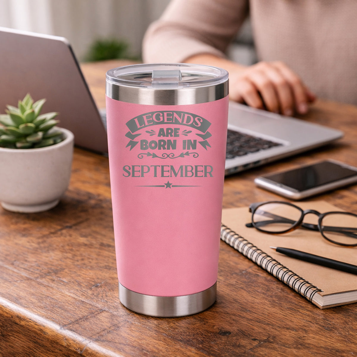Light Pink Thermal Metal Coffee Cup