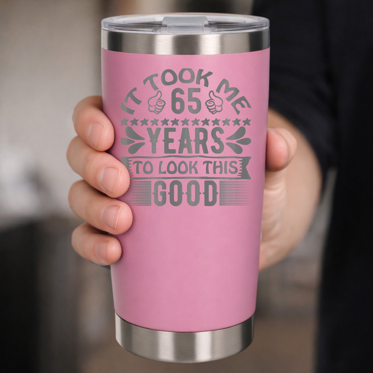 Light Pink Thermal Metal Coffee Cup