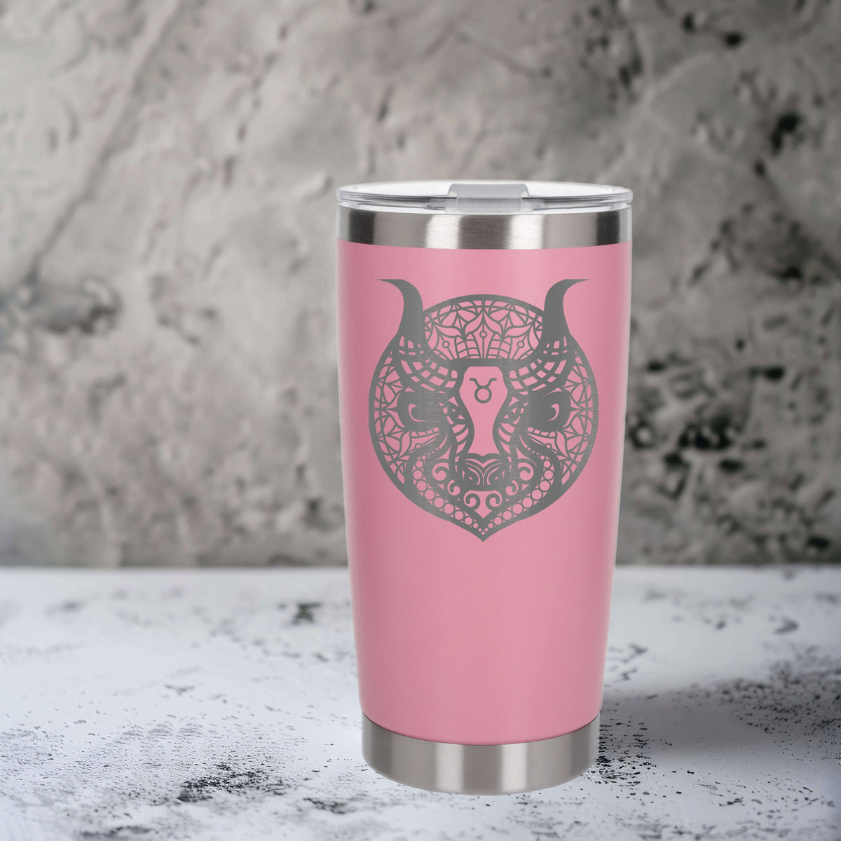 Light Pink Thermal Metal Coffee Cup