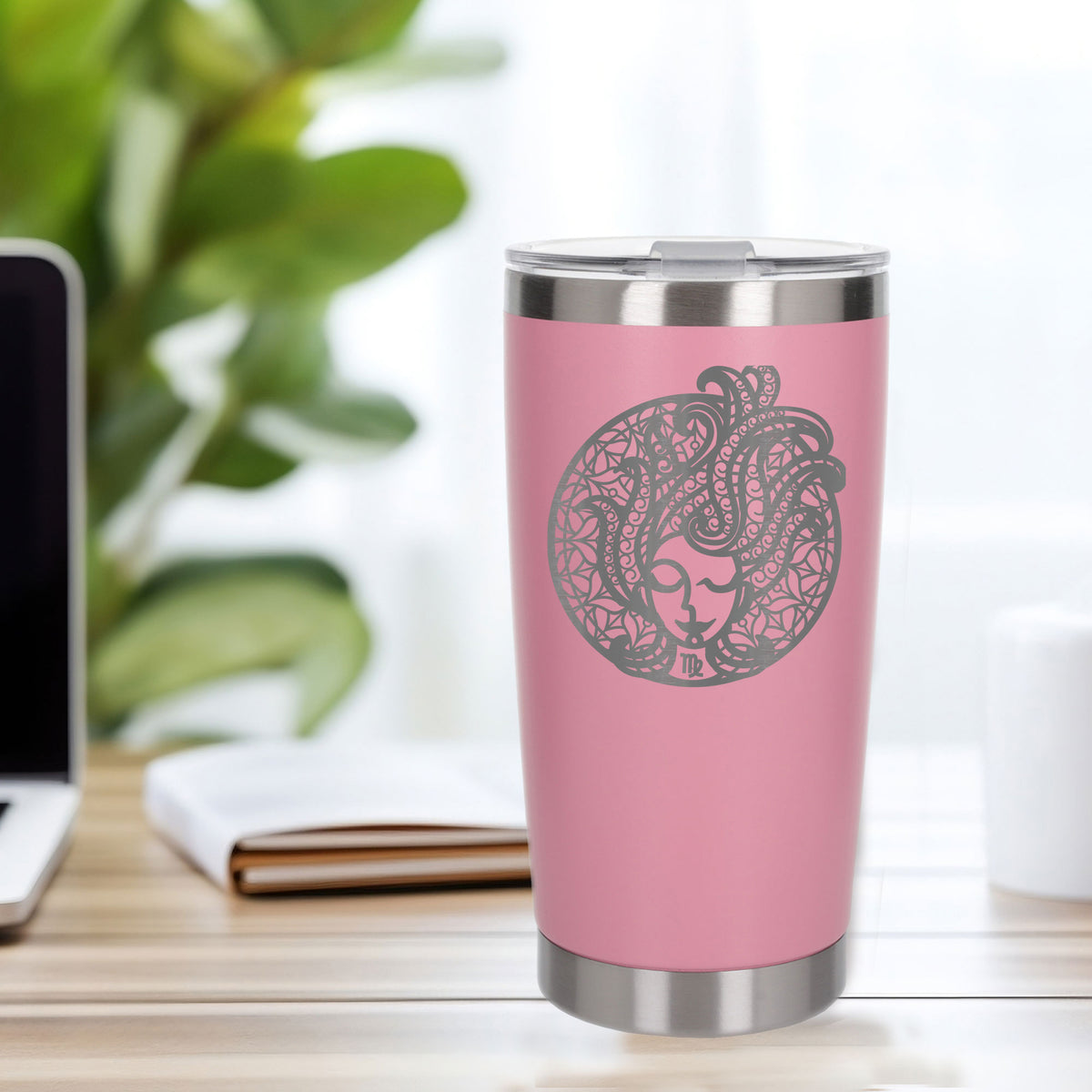 Light Pink Thermal Metal Coffee Cup