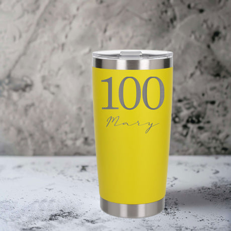 Yellow Thermal Metal Coffee Cup