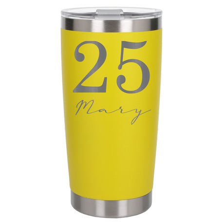 Yellow Thermal Metal Coffee Cup